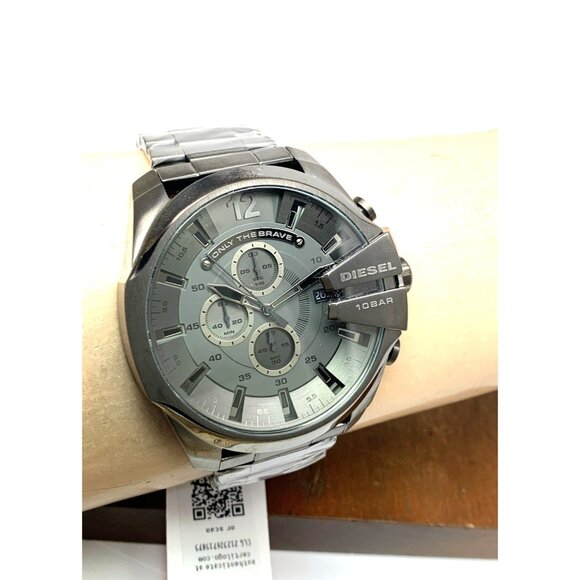 Diesel Men's Watch DZ4282 Quartz Chronograph Gray Dial Gunmetal Steel 52mm - Picture 10 of 13